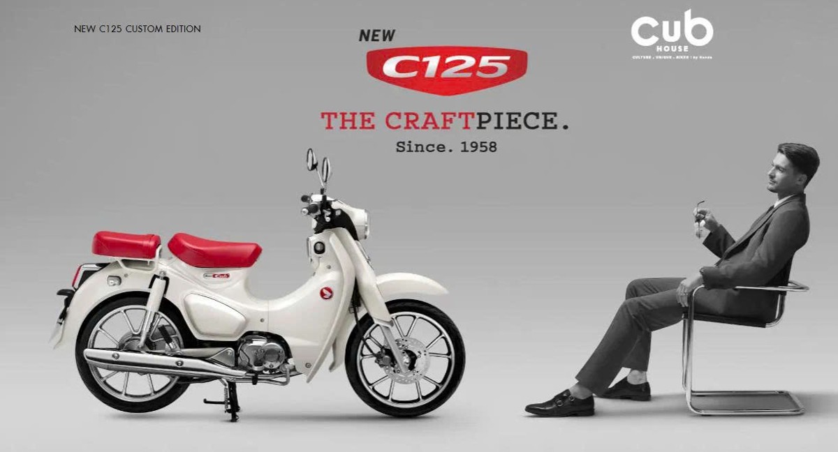 Honda Super Cub 125 Custom Edition Thái Lan 2025 màu trắng tại Hà Nội