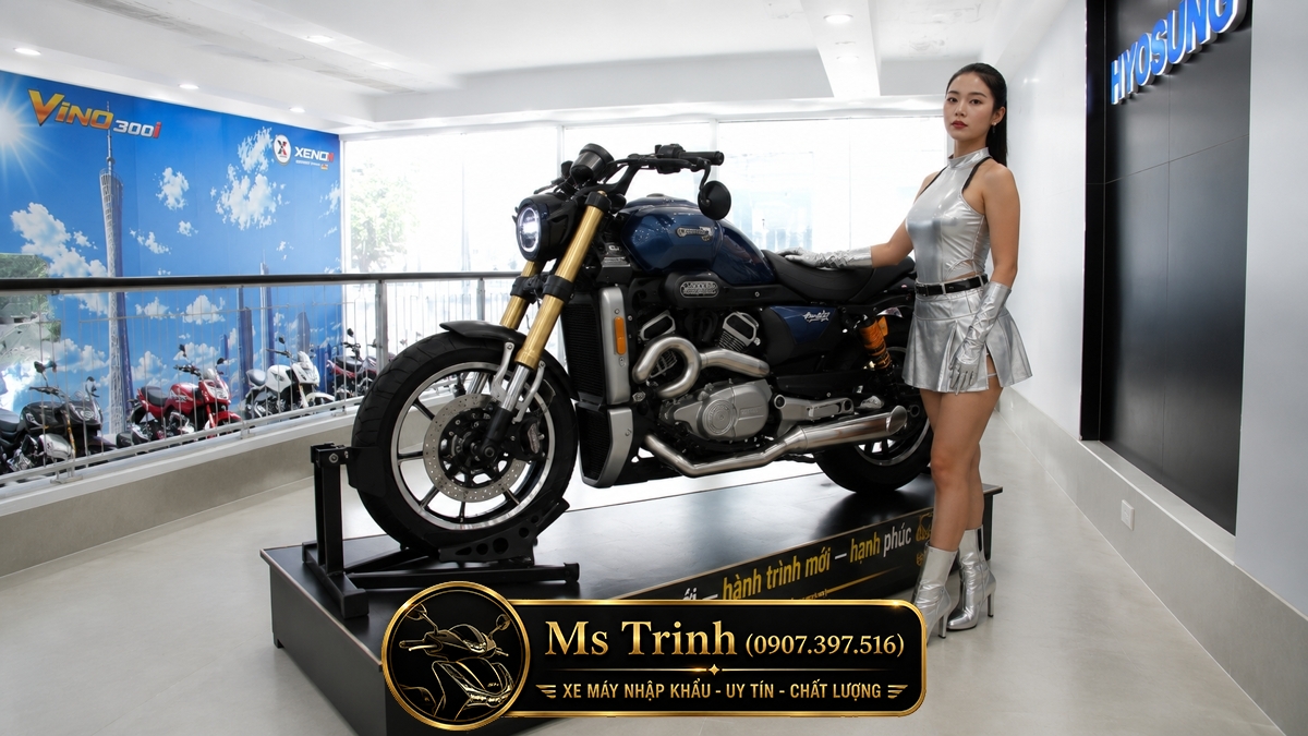 Hyosung GV350X tại Hà Nội - Cruiser 350cc Phong Cách Mỹ Cơ Bắp, Cá Tính