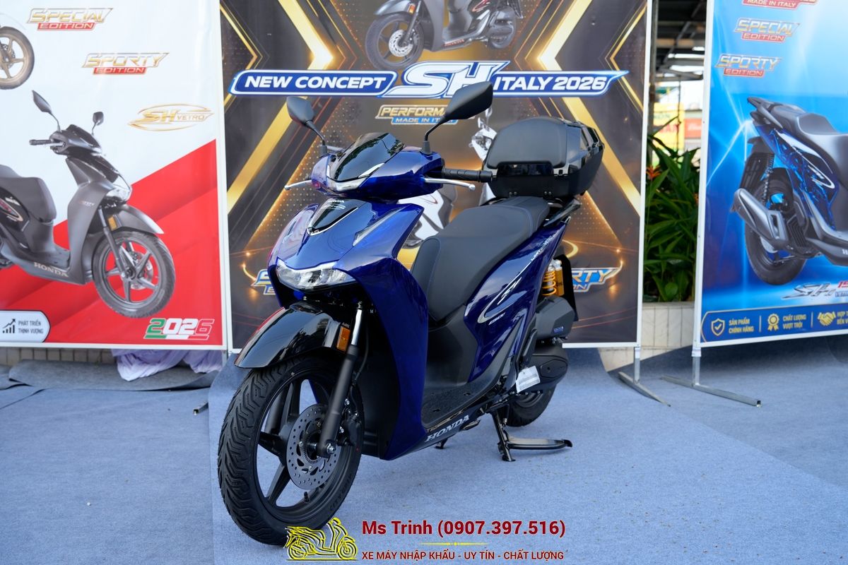 Honda SH150 Vetro Blue 2026 Limited Edition - Siêu phẩm SH Ý dàn áo xanh trong suốt cực hiếm tại Hà Nội