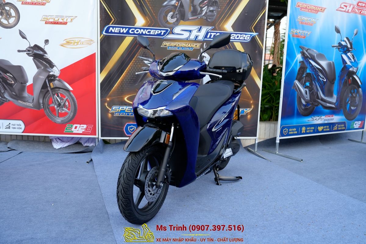 Honda SH150 Vetro Blue 2026 Limited Edition - Siêu phẩm SH Ý dàn áo xanh trong suốt cực hiếm tại Hà Nội