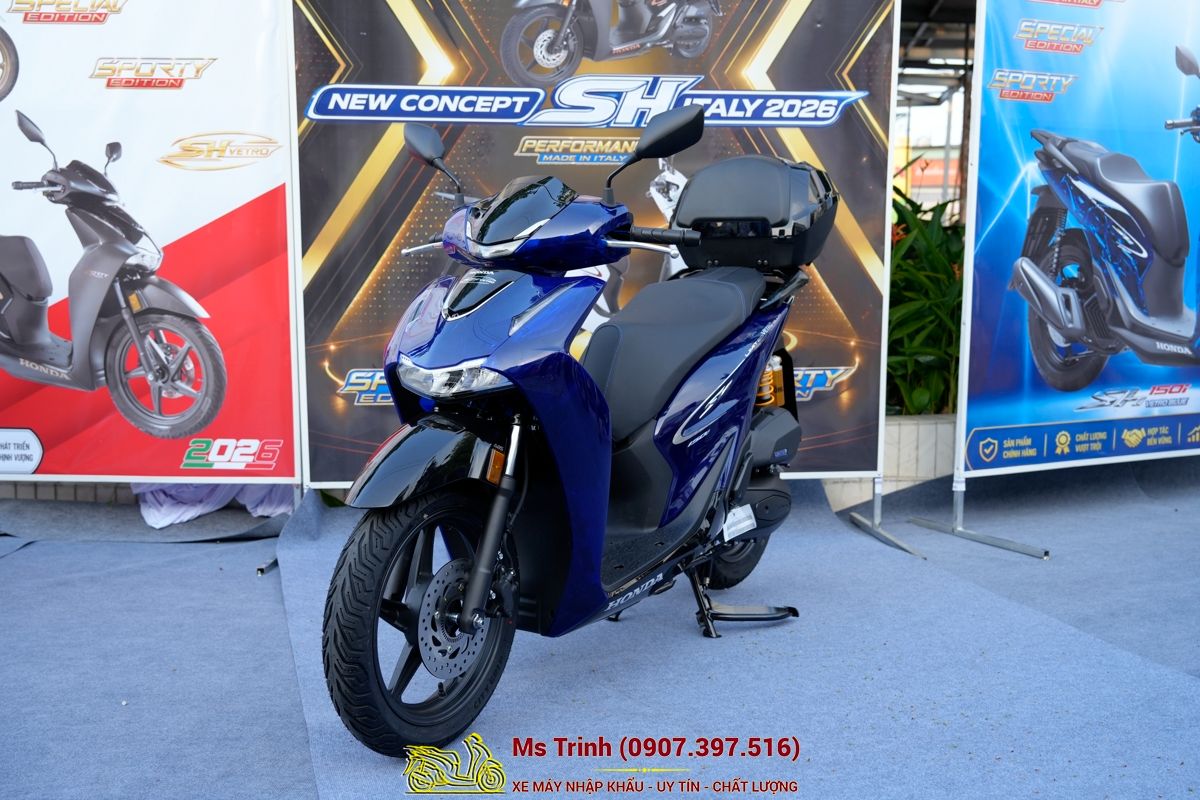 Honda SH150 Vetro Blue 2026 Limited Edition - Siêu phẩm SH Ý dàn áo xanh trong suốt cực hiếm tại Hà Nội